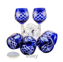 Cobalt crystal wine glasses 280 ml Pineapple