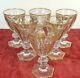 Collection Of 6 Cups. Carved Glass Of Baccarat. Harcourt Model. Xxth Century