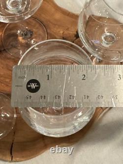 Crate And Barrel Kirsi Crystal Wine Glasses Set Of 5 Swirl Design 8 3/4