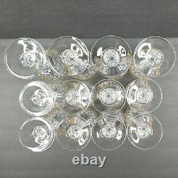 Cristal D'Arques Longchamp Gold (8) Wine Glasses (4) Water Goblets Set Crystal