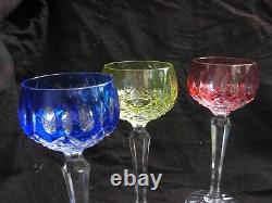 Cristal De Lorraine French Cut Crystal Wine Glasses, Set Of 5