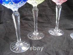 Cristal De Lorraine French Cut Crystal Wine Glasses, Set Of 5