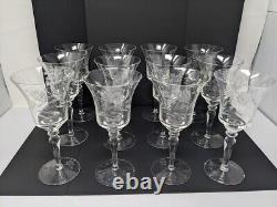 Crystal Clear Stemware Sunflower Footed Tall Wine Goblets approx 8 (set of 12)