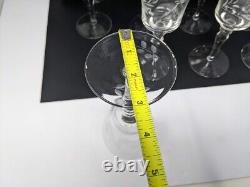 Crystal Clear Stemware Sunflower Footed Tall Wine Goblets approx 8 (set of 12)