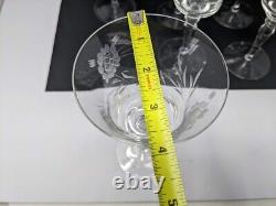 Crystal Clear Stemware Sunflower Footed Tall Wine Goblets approx 8 (set of 12)