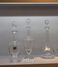 Crystal Decanter Wine Baccarat ARCADE Whiskey Liquor France Bottle Signed