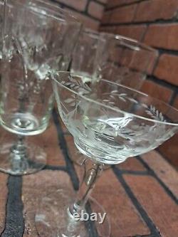 Crystal Glasses Various Sizes Large Lot Of 21 Unsure Of Brand