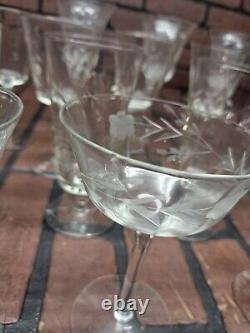 Crystal Glasses Various Sizes Large Lot Of 21 Unsure Of Brand