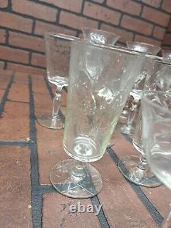 Crystal Glasses Various Sizes Large Lot Of 21 Unsure Of Brand