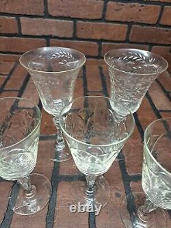 Crystal Glasses Various Sizes Large Lot Of 21 Unsure Of Brand