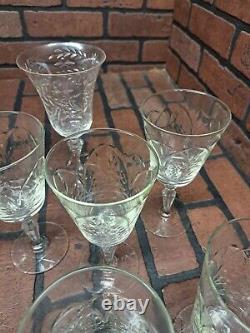 Crystal Glasses Various Sizes Large Lot Of 21 Unsure Of Brand