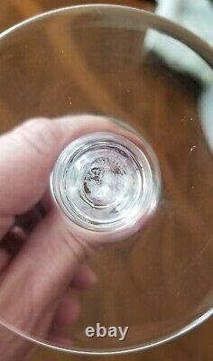 Crystal St Louis Bubbles Burgundy Glass 8 1/4