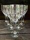 Crystal Vertical & Panel Cut Wine Glasses Multisided Stem 8 1/8 Set Of 10