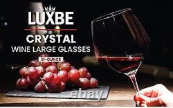 - Crystal Wine Glasses 21-Ounce, Set of 4 Large Handcrafted Red White Wine