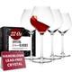 Crystal Wine Glasses Set of 4, 22 Oz Long Stem Modern Wine Glasses for White