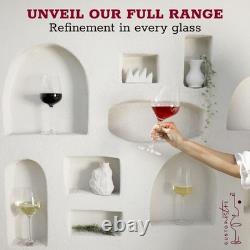 Crystal Wine Glasses Set of 4, 22 Oz Long Stem Modern Wine Glasses for White