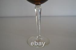 Crystal Wine Glasses, Set of 6, European Cut to Clear, 6 Brilliant Colors