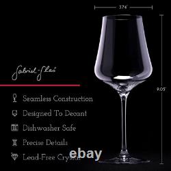Crystal Wine Glasses, Set of 6 with Gift Box Premium, Universal Wine Glass