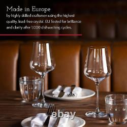 Crystal Wine Glasses, Set of 6 with Gift Box Premium, Universal Wine Glass