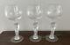 Crystal Wine Goblets with Frosted Golfer Stems Set of 3