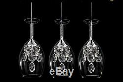 Crystal Wine glasses Chandelier Ceiling Lights Pendant Lamp LED Lighting