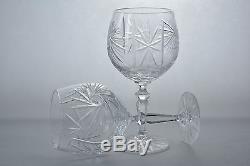 Crystal glass Wine glasses set of 6 from Poland Hand Made HANDMADE Clear