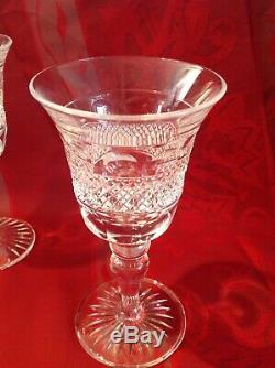 Cumbria Crystal Glass 5 Wine Goblets'grasmere' glasses antique 15 cm tall 7 cm