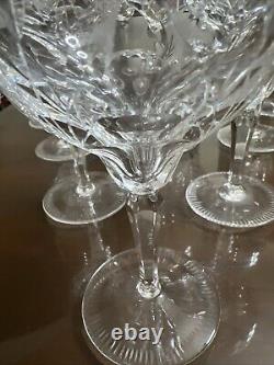 Cut Crystal Wine Glasses 24% Lead crystal 6 3/4x 3 3/4-Set of 10