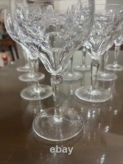 Cut Crystal Wine Glasses 24% Lead crystal 6 3/4x 3 3/4-Set of 10