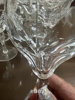 Cut Crystal Wine Glasses 24% Lead crystal 6 3/4x 3 3/4-Set of 10