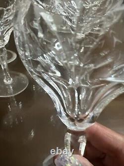 Cut Crystal Wine Glasses 24% Lead crystal 6 3/4x 3 3/4-Set of 10