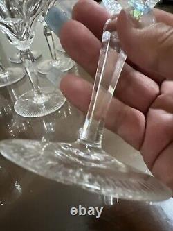 Cut Crystal Wine Glasses 24% Lead crystal 6 3/4x 3 3/4-Set of 10