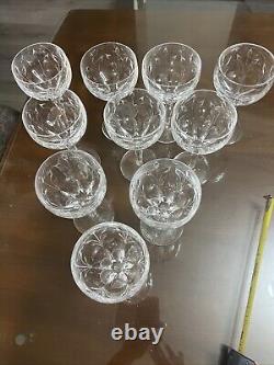 Cut Crystal Wine Glasses 24% Lead crystal 6 3/4x 3 3/4-Set of 10