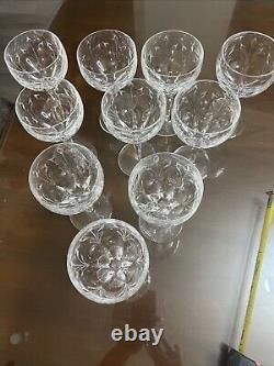 Cut Crystal Wine Glasses 24% Lead crystal 6 3/4x 3 3/4-Set of 10