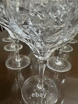 Cut Crystal Wine Glasses 24% Lead crystal 6 3/4x 3 3/4-Set of 10