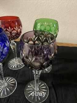 Cut To Clear Wine Hock Crystal Legends By Godiner Dynasty Pattern Set of Four