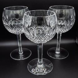 DAMAGED Waterford Crystal Colleen Tall Oversized Wine Glasses 7 1/2 H Set of 3