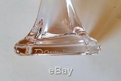 DAUM FRANCE UNIQUE CRYSTAL WINE GOBLETS SQUARE BASE 8 x 2 1/8 FROM 1941