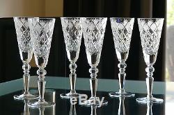 DIAMOND CUT pattern TALL High quality CRYSTAL wine glasses, Set of 6, Russia