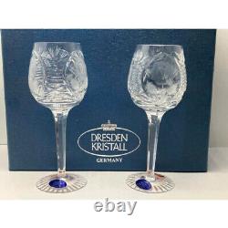 DRESDEN KRISTALL Pair of Wine Glasses