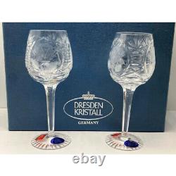 DRESDEN KRISTALL Pair of Wine Glasses