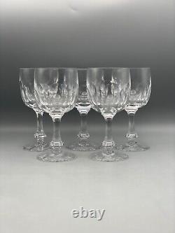 Daum France Chinon Crystal Wine Glasses Set of 5