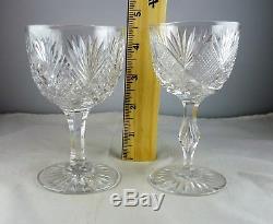 Dealer Lot 6 Pieces Cut Crystal Stemware Goblets, Wines, Waters