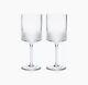 Diamond Point Wine Glasses In Crystal Glass