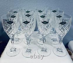 Dublin Shannon Crystal by Godinger Wine Water Glasses 12 Piece Set 9oz With Box