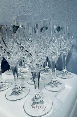 Dublin Shannon Crystal by Godinger Wine Water Glasses 12 Piece Set 9oz With Box