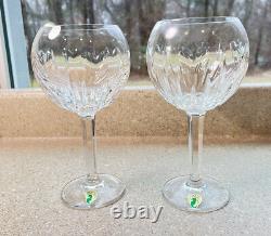 E1715 Waterford Oversized Balloon Crystal Wine Glasses Set of 2