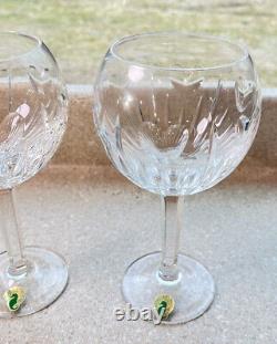E1715 Waterford Oversized Balloon Crystal Wine Glasses Set of 2