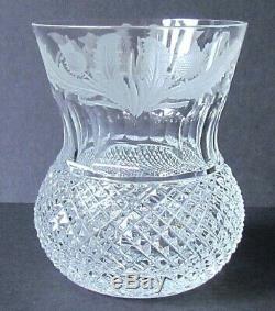 EDINBURGH CRYSTAL THISTLE PATTERN 3 WHISKY GLASSES VINTAGE (Ref5726)
