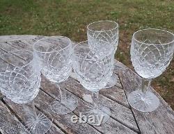 EXCELLENT SET OF 5 WATERFORD CRYSTAL COMERAGH Water/Wine Goblets 7 IRELAND